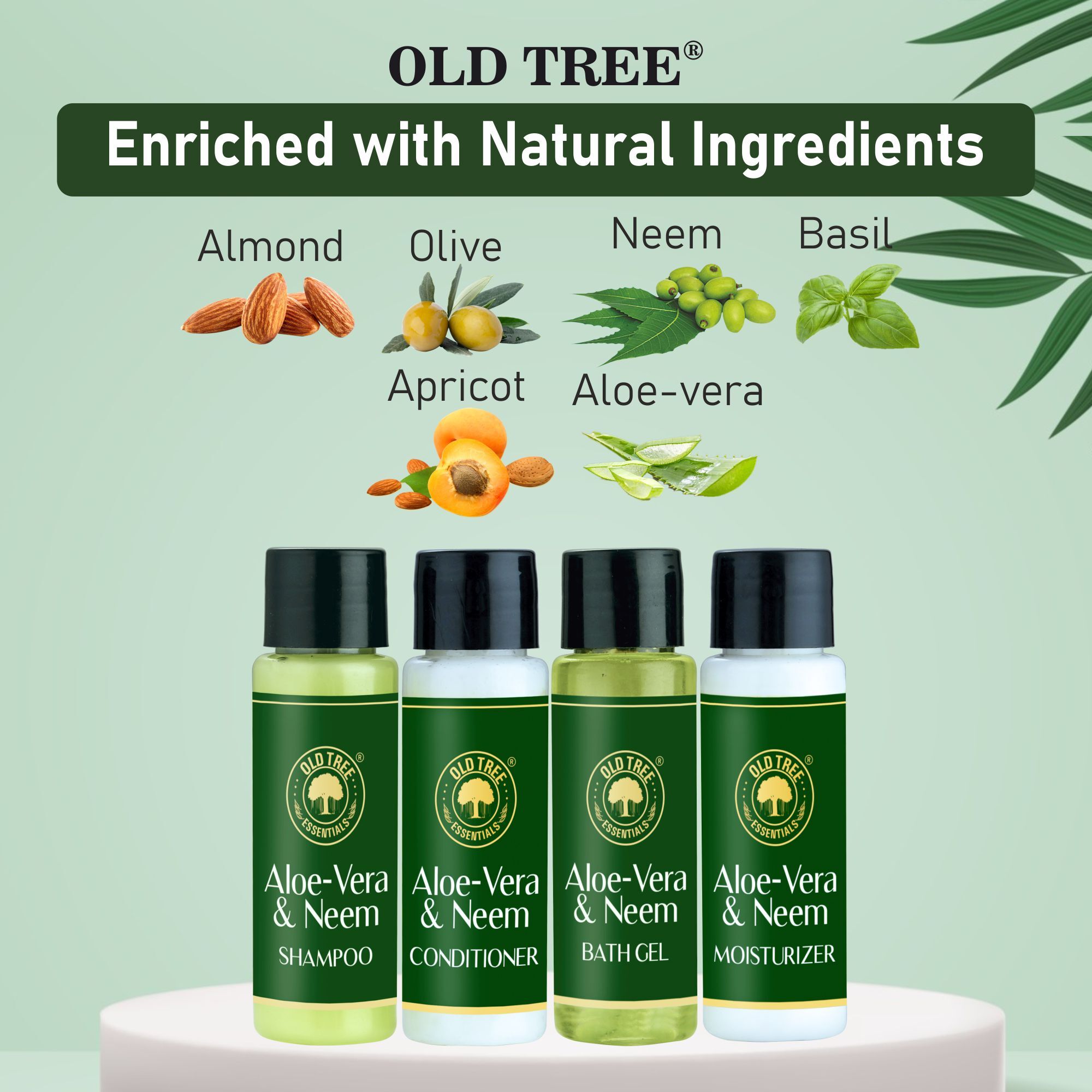 Hotel Toiletries Aloe-Vera and Neem 30ml. Old Tree