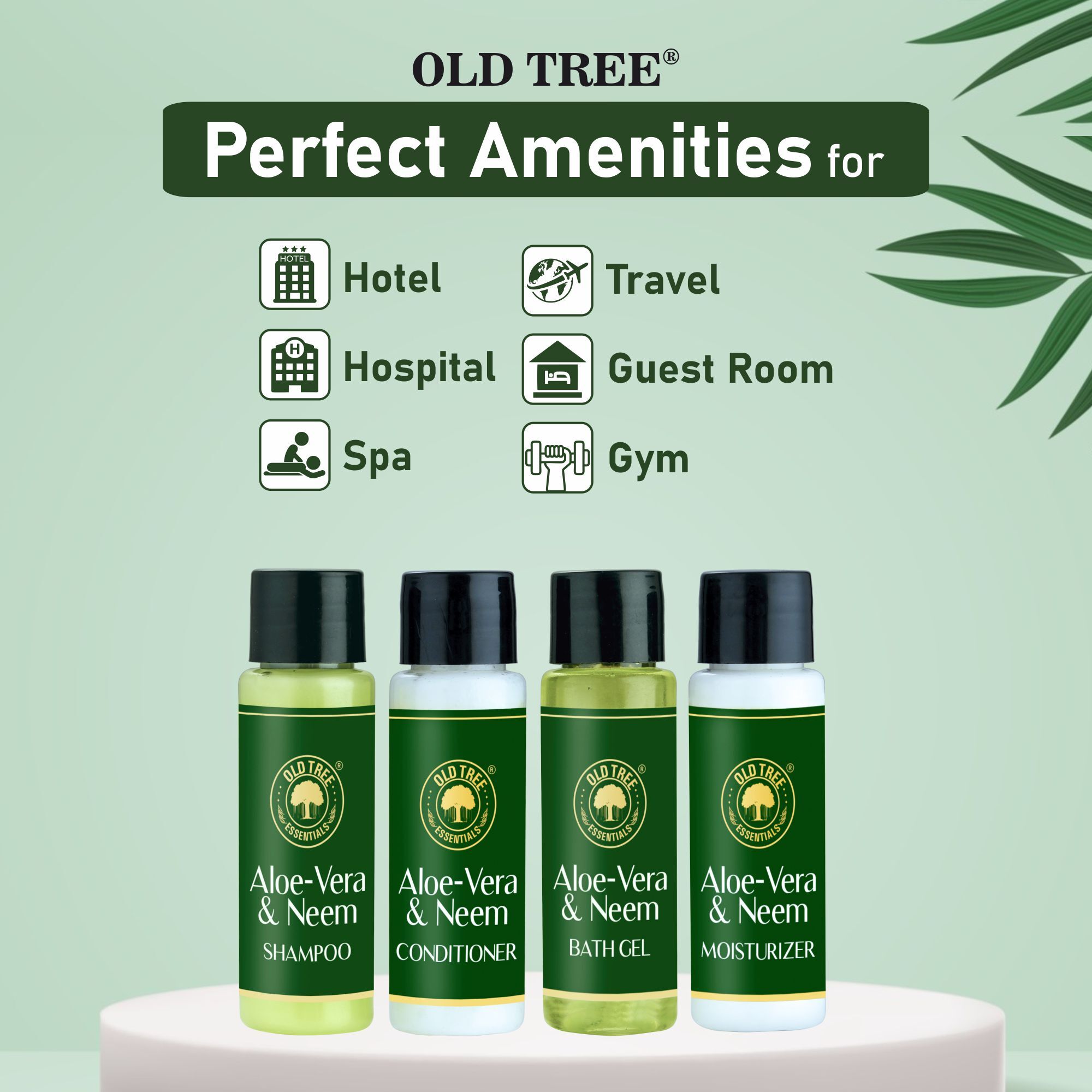 Hotel Toiletries Aloe-Vera and Neem 30ml. Old Tree