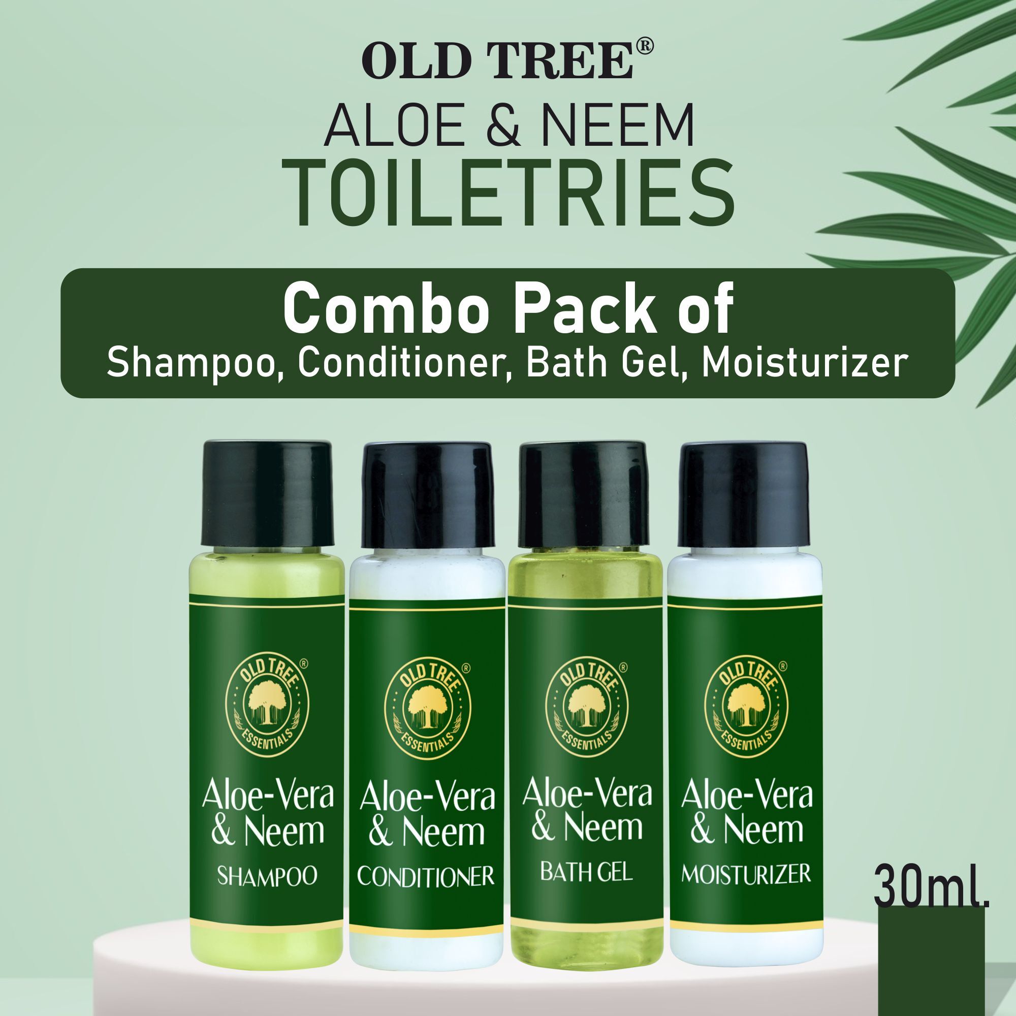 Hotel Toiletries Aloe-Vera and Neem 30ml. Old Tree
