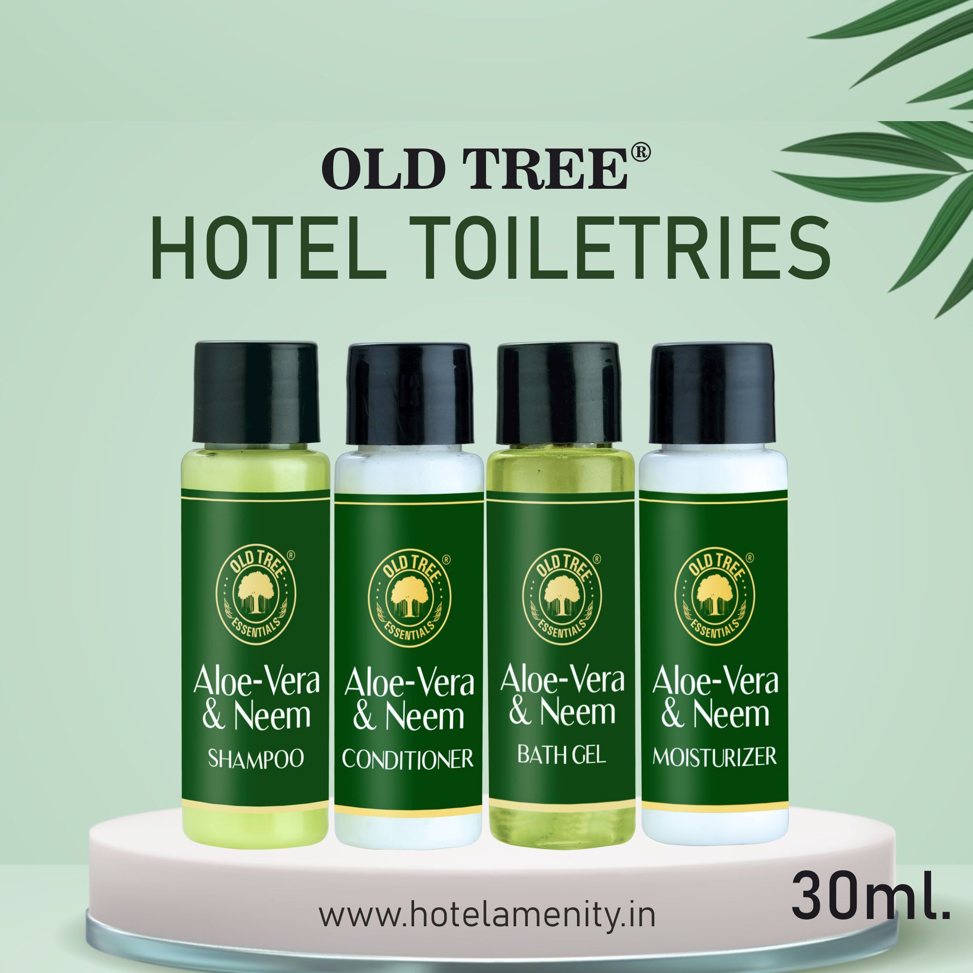 Hotel Toiletries Aloe-Vera and Neem 30ml. Old Tree