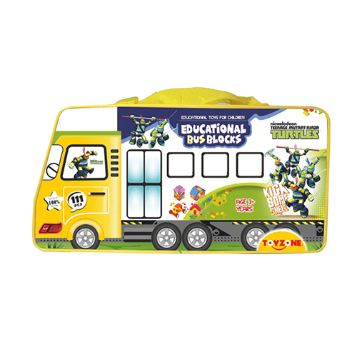 Turtles Educational Bus Blocks 111 Pcs