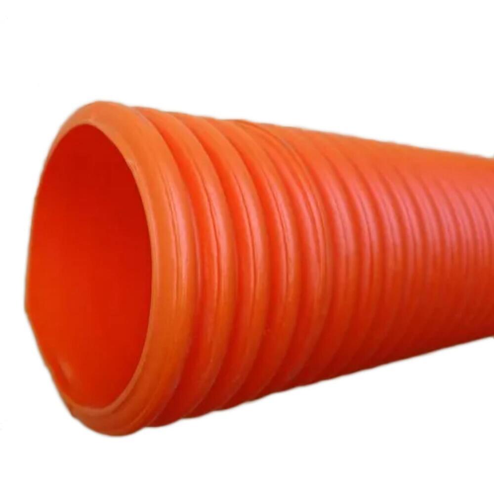 75mm Double Wall Corrugated HDPE Pipe - HDPE Material, 6m Length, 75mm Outer Diameter, Snapfit Couplers, Industrial Grade, High Durability