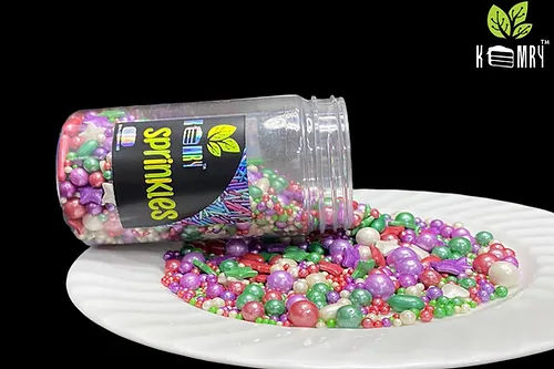 ALL SIZE AVAILABLES  Kemry Rainbow Metallic Sugar Balls and Sprinkles ( All Shapes )