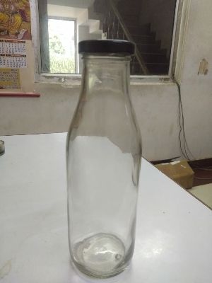 Round Glass Milk Bottle