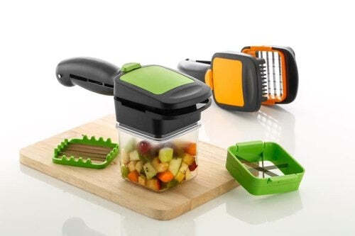 PREMIUM VEGETABLE DICER MULTI CHOPPER SET 5 IN 1 CUTTING BLADES (2152)