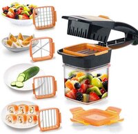 PREMIUM VEGETABLE DICER MULTI CHOPPER SET 5 IN 1 CUTTING BLADES (2152)