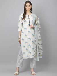 Women Suit Set - Color: White