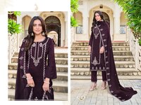 Pure Velvet Pakistani Suits with Embroidery and Handwork