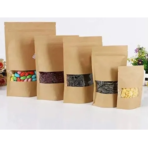 Kraft Paper Stand Up Zipper Pouch