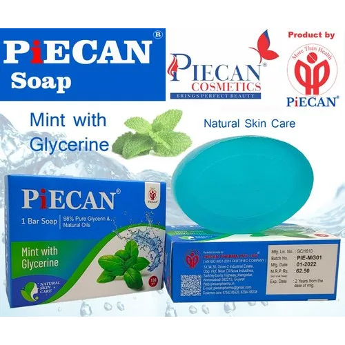 Piecan Bath Soap Mint Fragrance With Glycerine