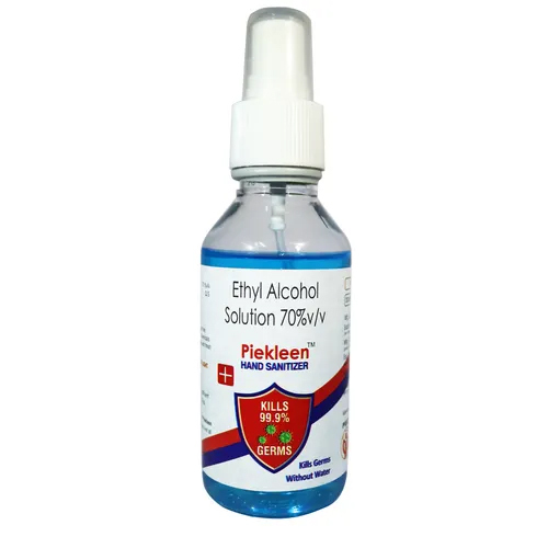 Piekleen Alcohol Based 70% Ethyle Alcohol Liquid Hand Sanitizer Spray- 100 Ml