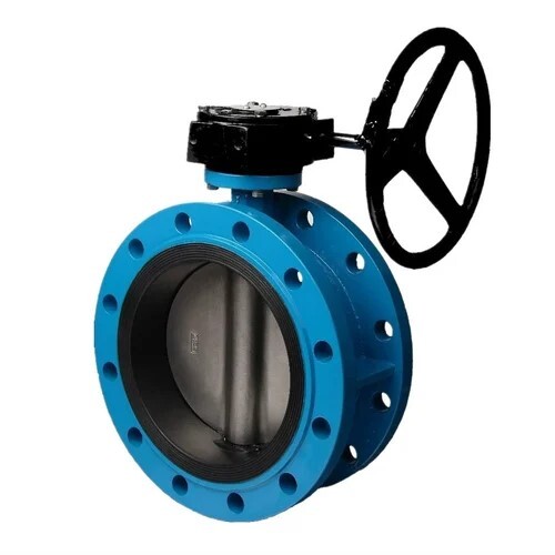 Offset Disc Double Flange Butterfly Valve Manufacturer