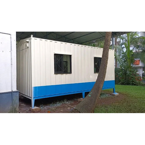 White Portable Steel Prefabricated Office Cabin