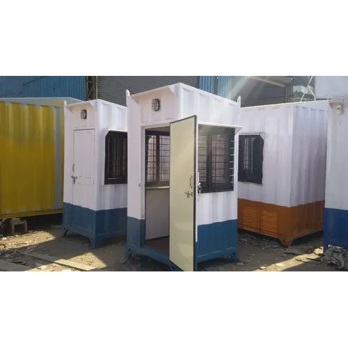 White Prefabricated Security Guard Cabin