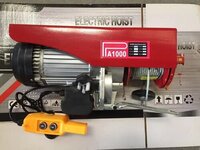 Mini Electric Hoist - 500 Kg Capacity, 20 M Lift Height, 11 M/min Speed | Wire Rope Lifting, Compact Design, Vibrant Red Finish