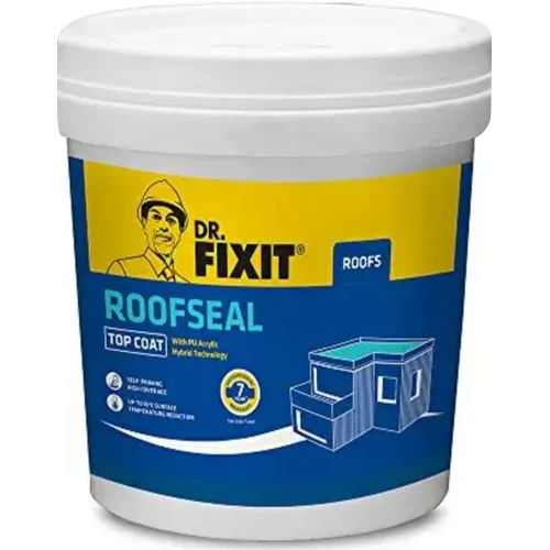 White Dr Fixit Roofseal Top Coat Waterproof Coating