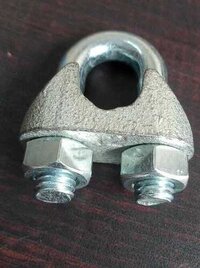 Galvanized Din Type Wire Rope Clamp - 20mm Size, U Shaped Metal Design | Strong, Durable, Easy To Operate Wire Rope Accessory