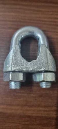 Galvanized Din Type Wire Rope Clamp - 20mm Size, U Shaped Metal Design | Strong, Durable, Easy To Operate, All Capacity Available