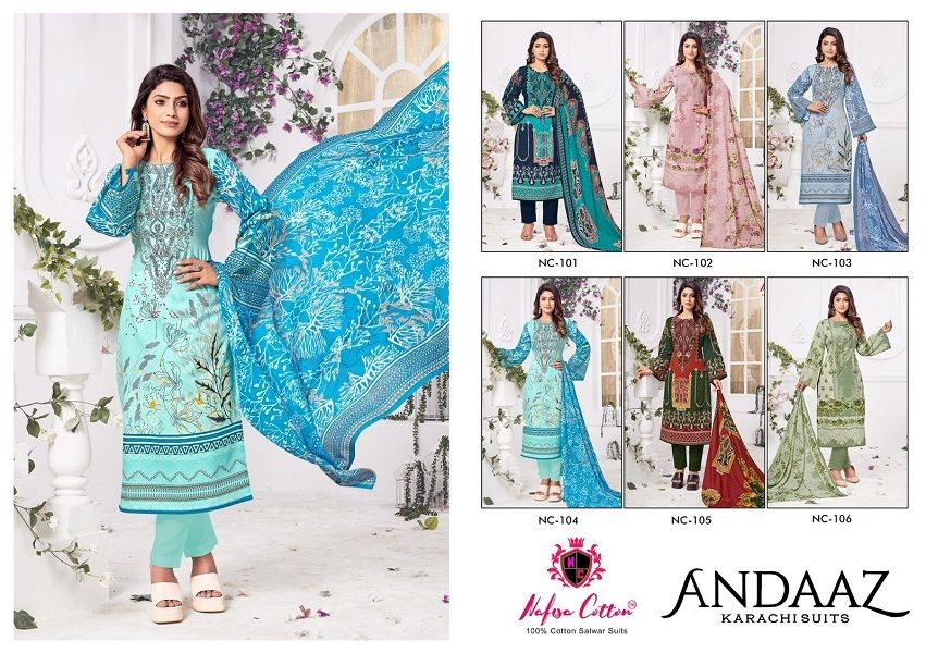 Nafisa Andaaz Karachi Suit -Dress Material