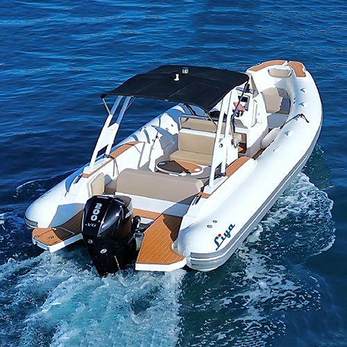Liya 7.5m rigid inflatable boats semi rigid hull boat