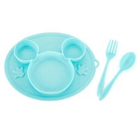 SILICON MICKY PLATE AND 1 SPOON AND 1 FORK CARD PACKING ( 1 PC PRODUCT) (5209)