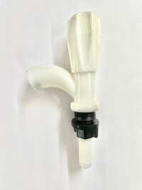 PVC Pillar Cock - High-Quality PVC 15mm Size Sleek White Finish | Waterproof Ideal for Agriculture and Plumbing Applications