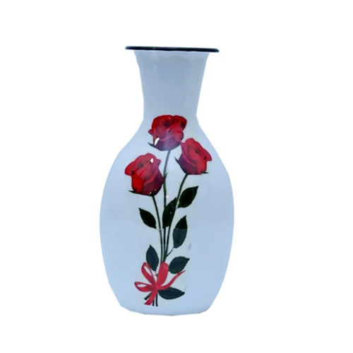 Rose Hand Painted Iron Flower Vase