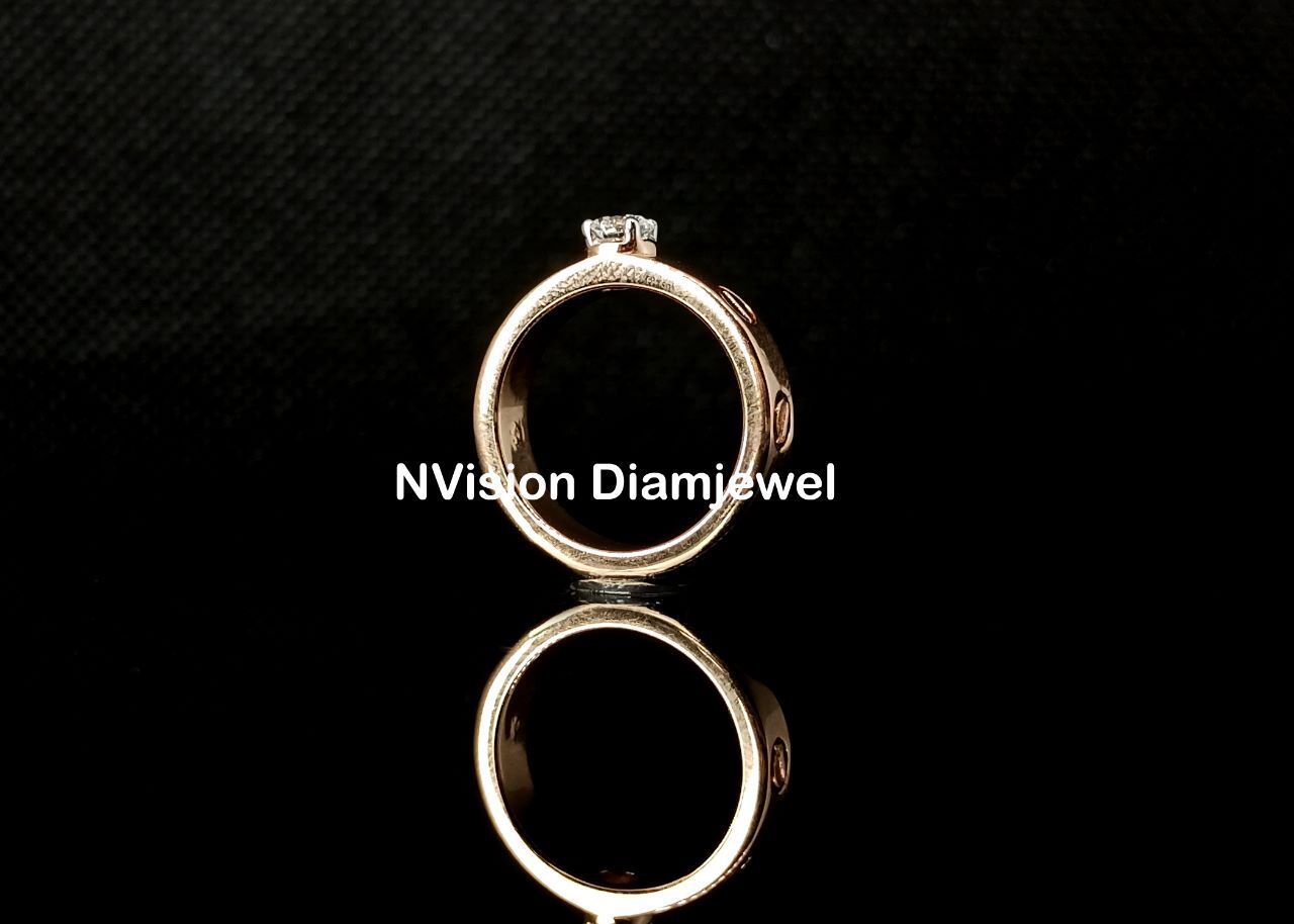 Lab Grown Diamond Unisex Solitaire Ring
