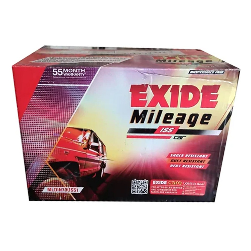 Exide Mldin70 Mileage Car Battery Car Make: All Type