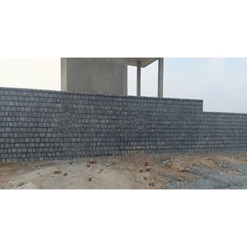 Grey Hand Cut Cobble Stone Solid Surface