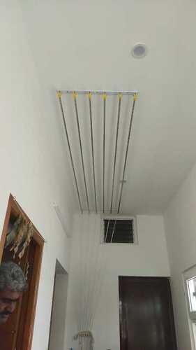 Apartment ceiling mounted cloth drying hangers in Thiruvalathur Kerala