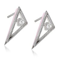 Diamond Trilateral Cascade Earring