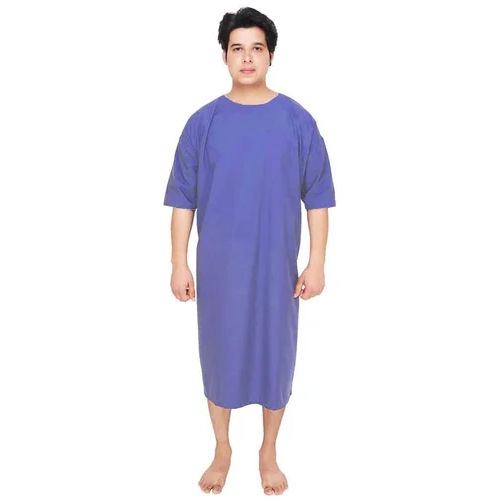 Blue Cotton Patient Gown