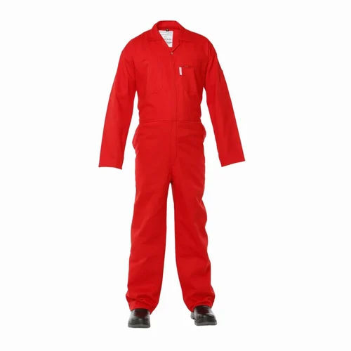 Red 100% Cotton Boiler Suit Without Reflective Tape