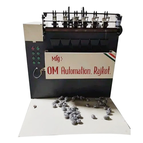 Automatic 6 Ball Scrubber Making Machine