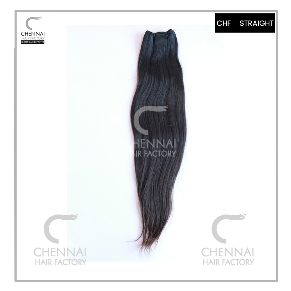 RAW INDIAN TEMPLE STRAIGHT HAIR EXTENSIONS ( CHF )