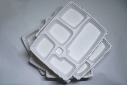 5 Compartment Premium Biodegradable Sugarcane Bagasse tray