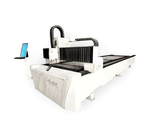 White Automatic Fiber Laser Cutting Machine