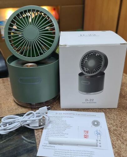 Portable Humidifier Fan with USB cable