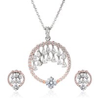 Diamond Radiant Serenity Pendant Set