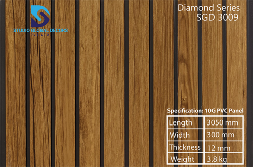 Laminated 10 Groove PVC Fluted Wall Panel