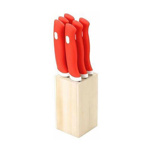 Red Kitchen Knife 6 Pcs Set