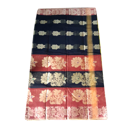 Pure Cotton Tanth Hook Jacket Saree