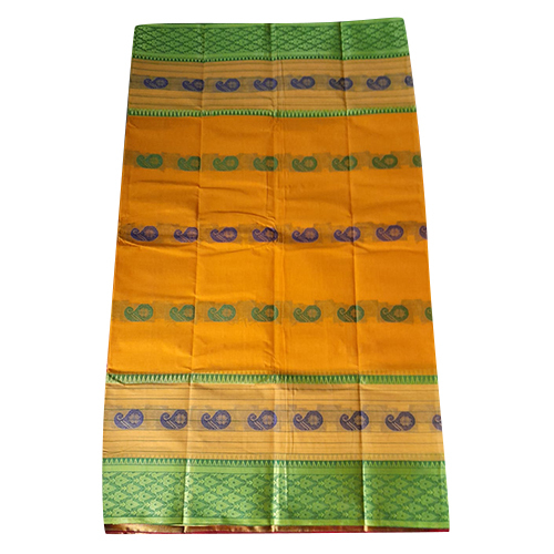 Pure Cotton Tanth Mango Guti Saree