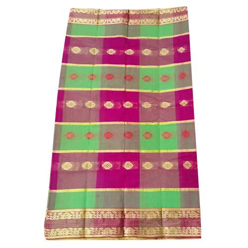 Pure Cotton Tanth Borfi Saree