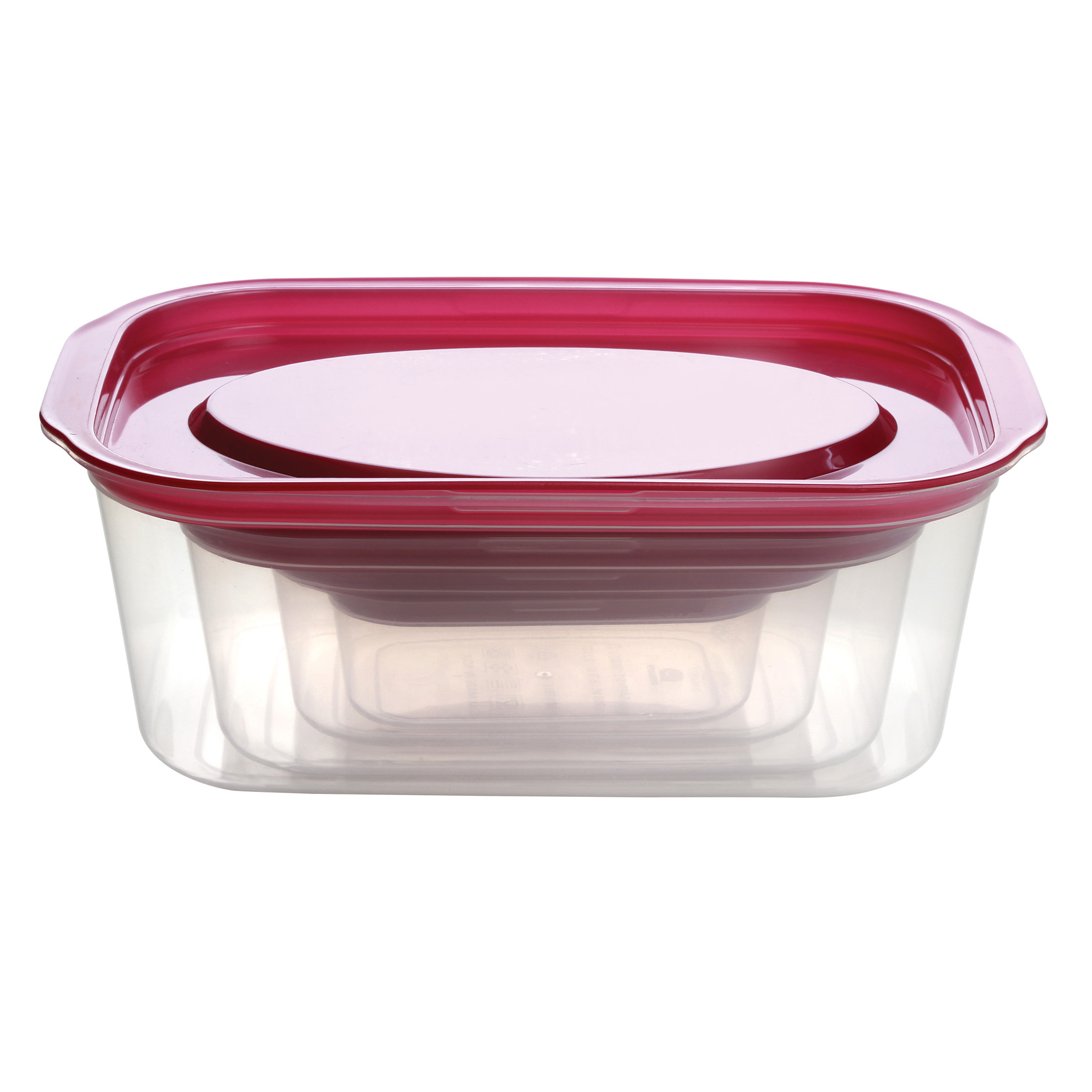 Plastic Airtight Food Short Container 4 Pcs Set