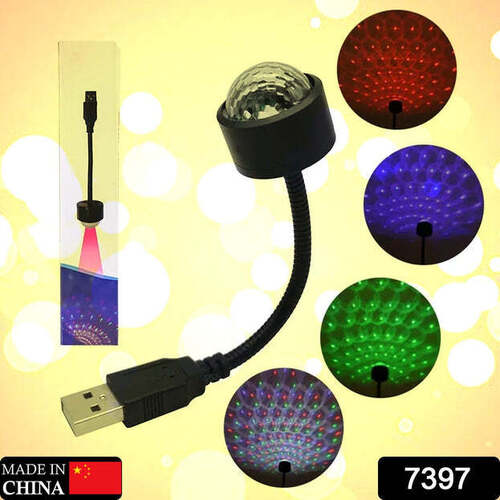 USB STAR NIGHT LIGHT PROJECTOR AND MINI DISCO BALL LIGHT (7397)