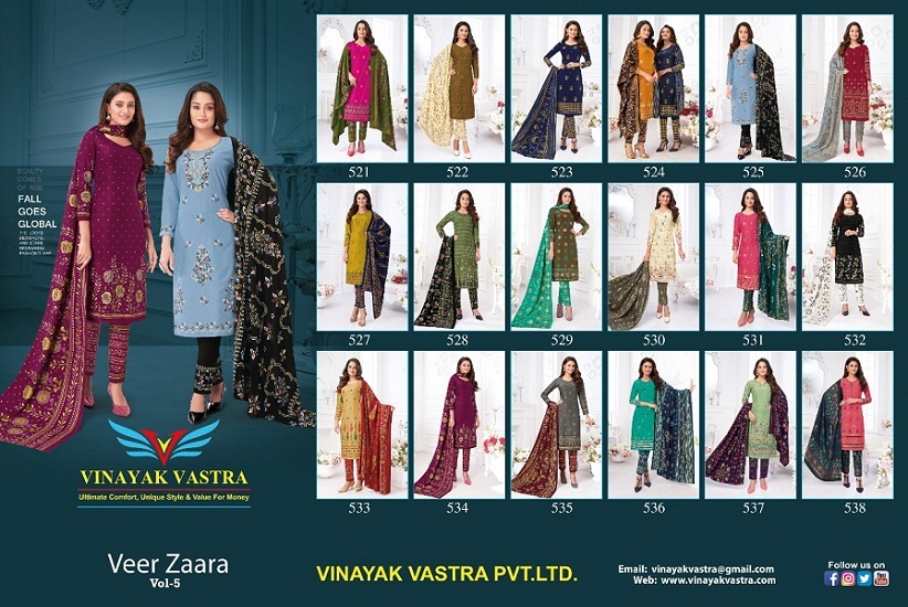 Vinayak Vastra Veer Zaara Vol-5 Material