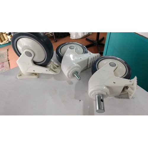 Surgical Wheels - Polypropylene and PVC, Gray | Powder Coated, Industrial Grade Mobility Solutions