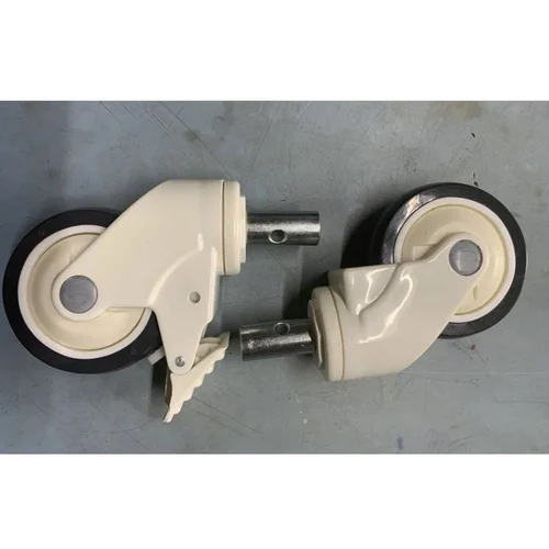 Cream Medical Equipment Casters